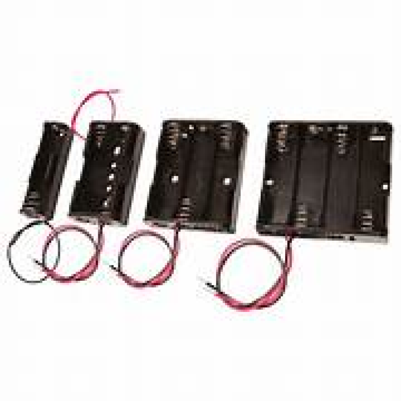 AA Battery Holders Black Color ABS